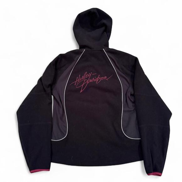 Harley Davidson Motorcycle Women’s Biker Zip Up Padded Jacket Sz.M - Picture 4 of 8